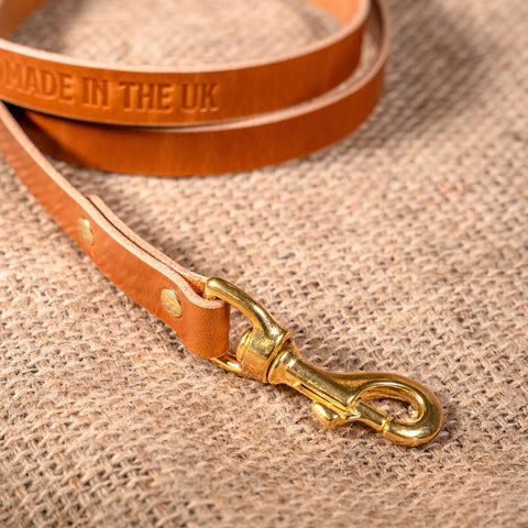 custom leather dog lead