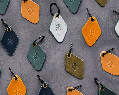 leather key chain fob