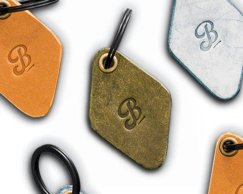 leather keyring hotel fob mini