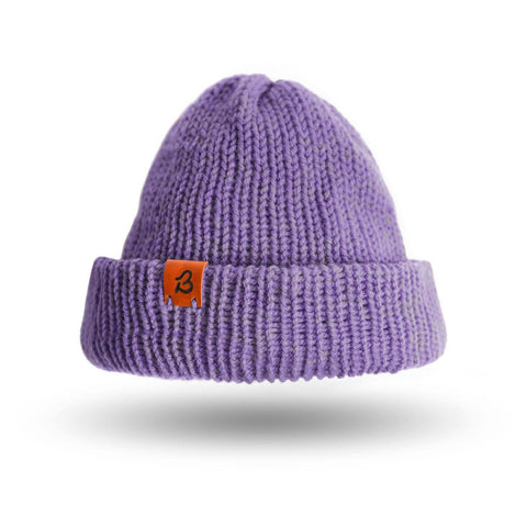 Purple beanie hat