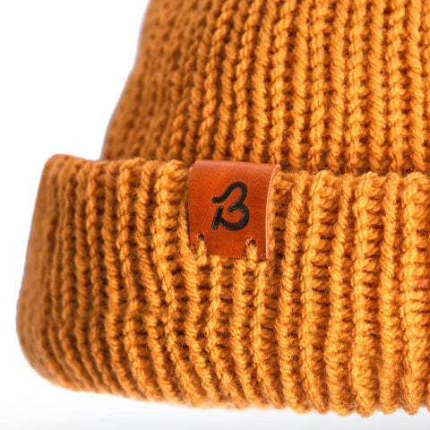 Burnt Mustard Yellow Wooly Beanie Hat - BaileysBespoke