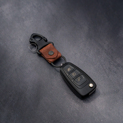 Brown Leather Keyring