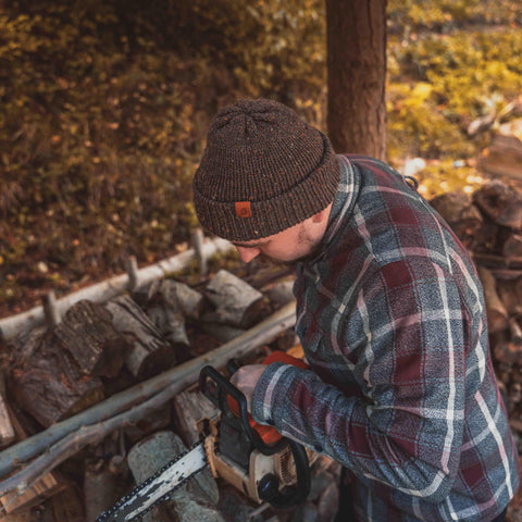 Limited Edition Chestnut Tweed Wooly Beanie Hat - BaileysBespoke