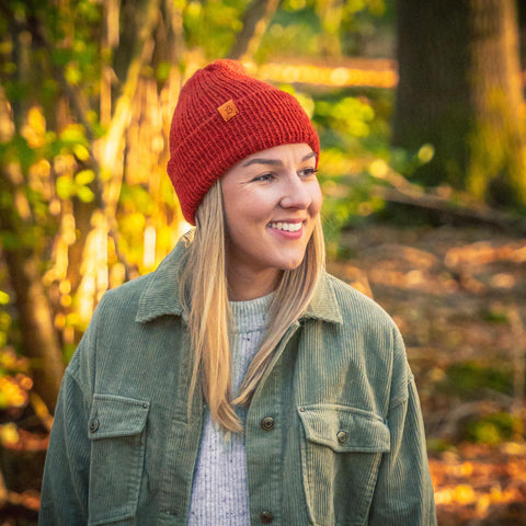 Red beanie for women