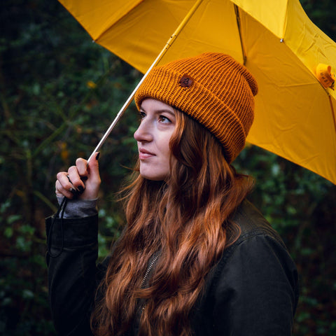 Burnt Mustard Slack Fit Wooly Hat - BaileysBespoke