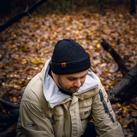 Midnight Black Wooly Beanie Hat - BaileysBespoke