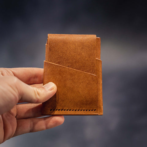 Tan leather cardholder