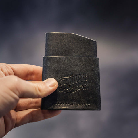 Pembrook 'Sleeve' Leather Cardholder - Nero