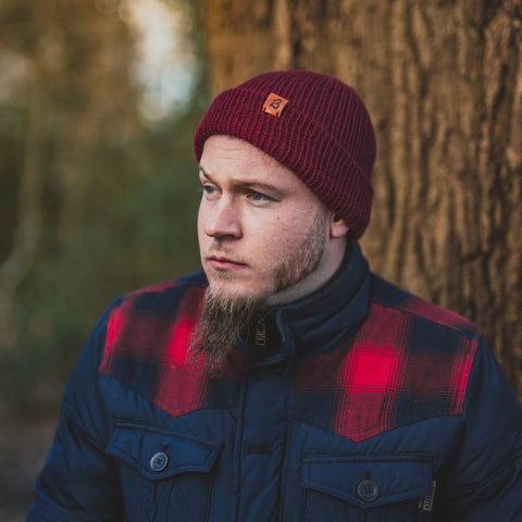 Dark Plum Slack Fit Wooly Hat - BaileysBespoke