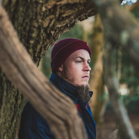 Dark Plum Wooly Beanie Hat - BaileysBespoke