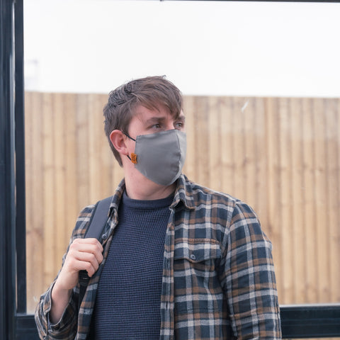 Grey face mask for men