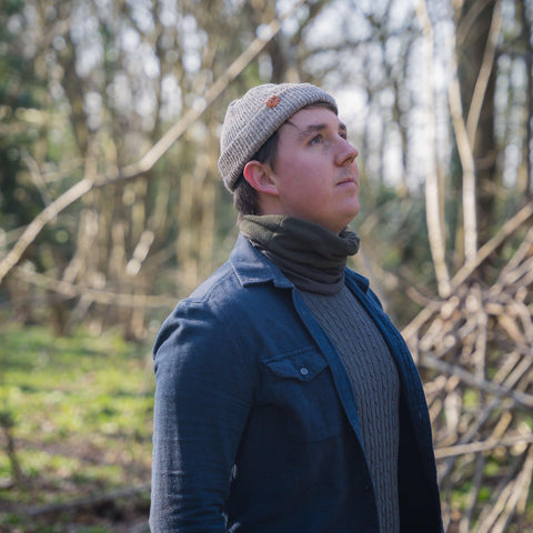 Stone Grey Slack Fit Wooly Hat - BaileysBespoke