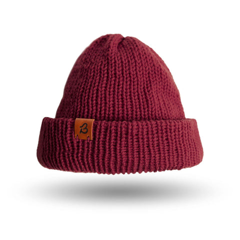 Dark Plum Wooly Beanie Hat - BaileysBespoke