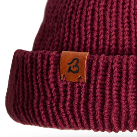 Dark Plum Wooly Beanie Hat - BaileysBespoke