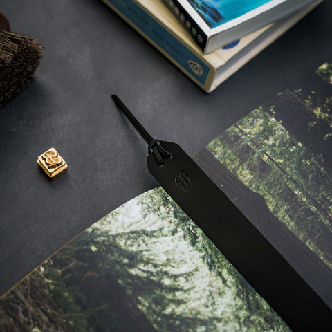 Black Leather Bookmark