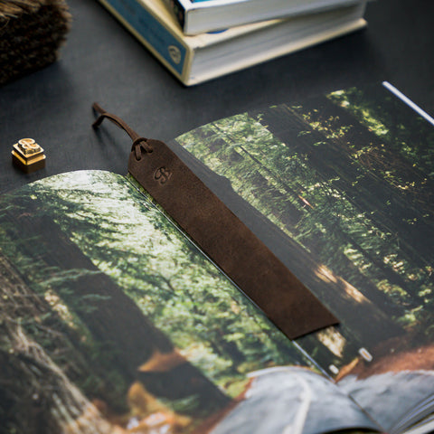 Brown Leather Bookmark