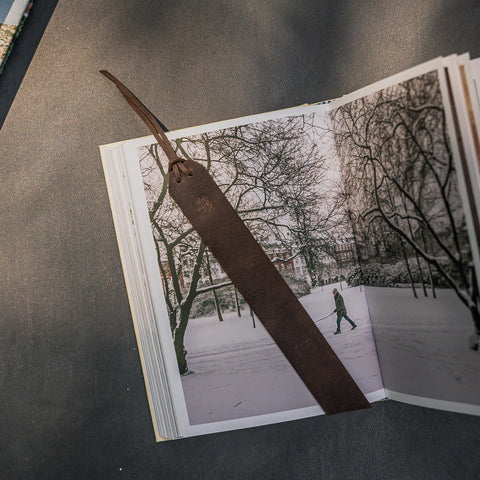 Brown Leather Bookmark