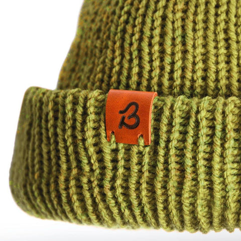 Alpaca Wool Beanie Hat - Moss Mix