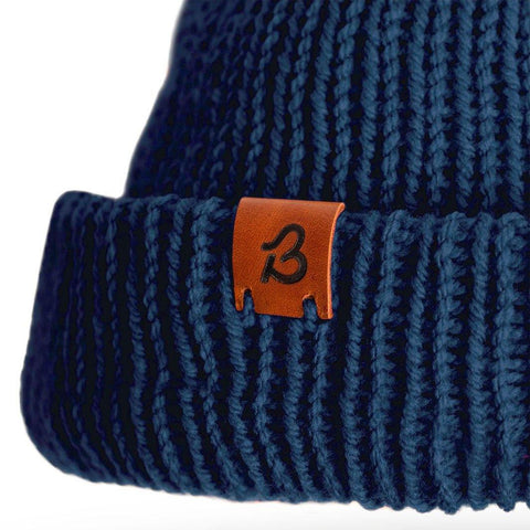 Alpaca Wool Beanie Hat - Petrol Mix