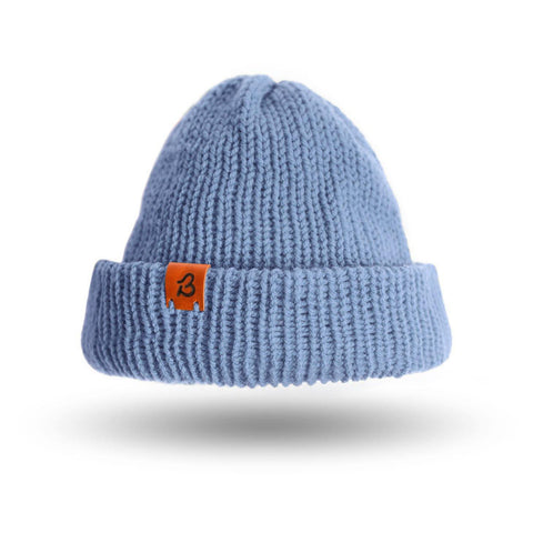 Pastel Blue Wooly Beanie Hat - BaileysBespoke